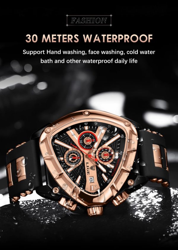Polygon Men's Multi-waterproof Luminous Calendar Watch - Image 10