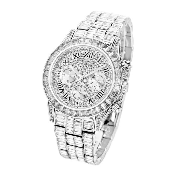 Three Eyes Rainbow Diamond Quartz Watch - Image 9