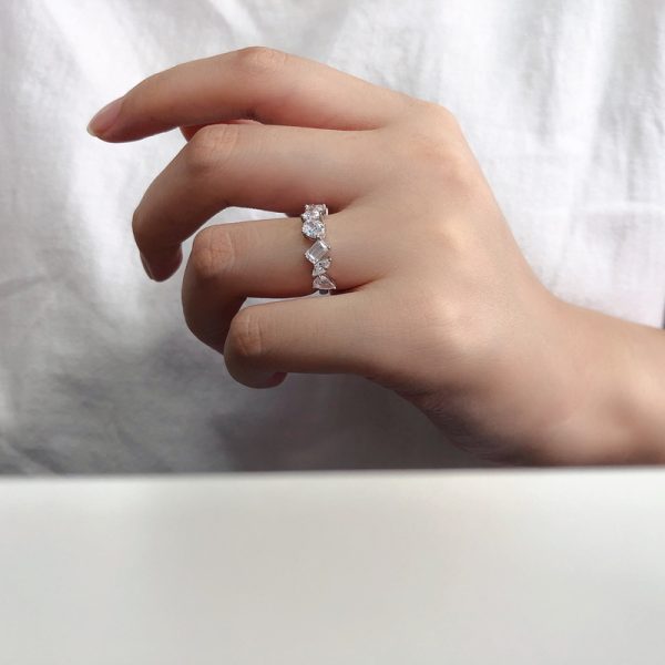 Versatile Shaped Small Row Diamond Ring - Image 5