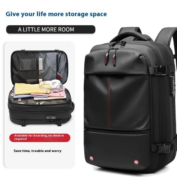 Men's Large-capacity Backpack Dry Wet Separation Anti-theft Package Business Leisure Unisex Backpack - Image 4