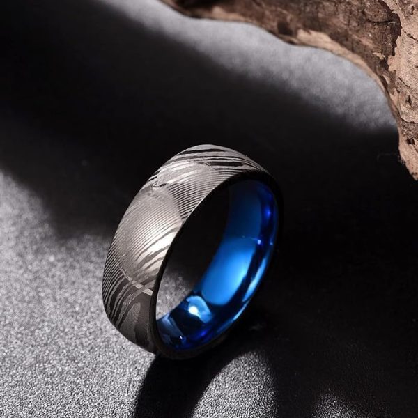 Damascus Steel Ring Two-color Electroplating - Image 7