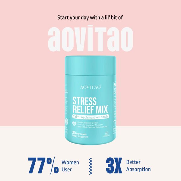 Ashwagandha For Women Supplement With L-Theanine Magnesium, Stress Relief, Focus And Relaxation Support Anxiery Pill - Image 3