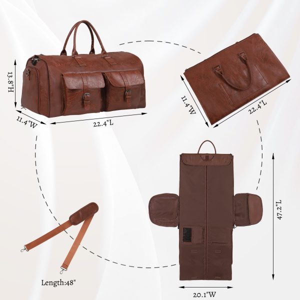 Large Capacity Men's Leather Suit Storage Bag - Image 4