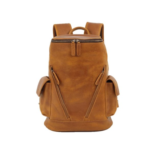 Men's Leisure Travel Large Capacity First Layer Leather Backpackage - Image 6