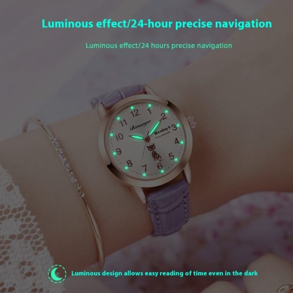 Women's Luminous Quartz Watch With Simple Waterproof Belt - Image 2