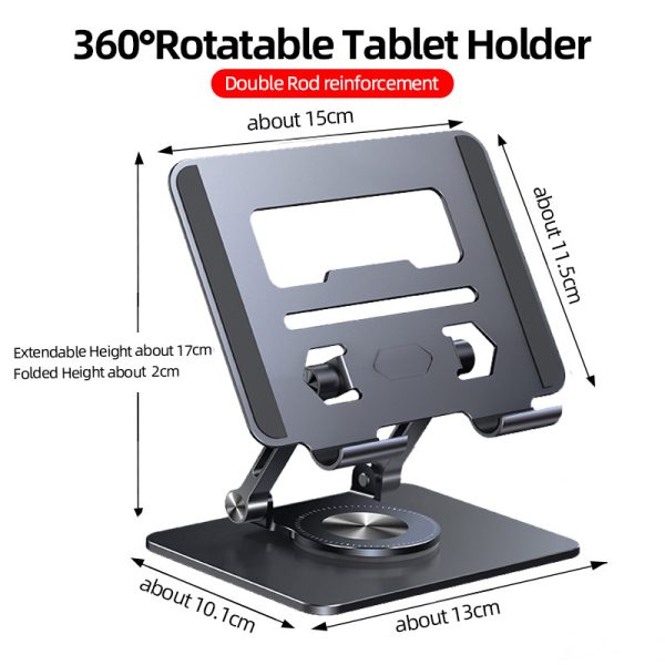 Tablet Stand Rotates 360Degrees Folding Portable - Image 6