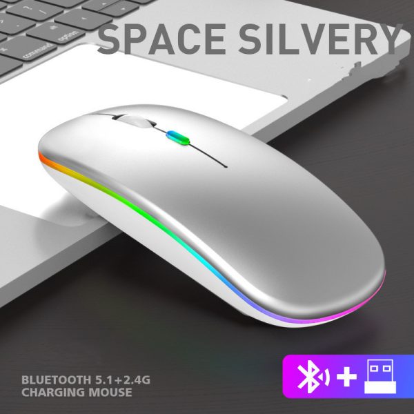 Ultra-thin Wireless Colorful Luminous Charging Mouse - Image 8
