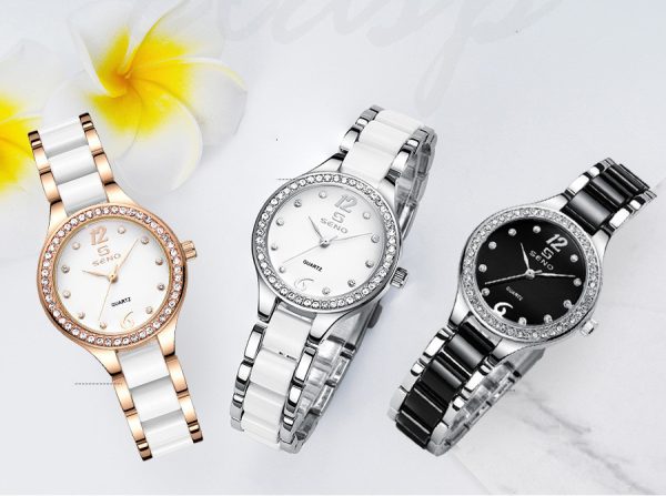 Ceramic Ladies Waterproof Bracelet Watch - Image 7