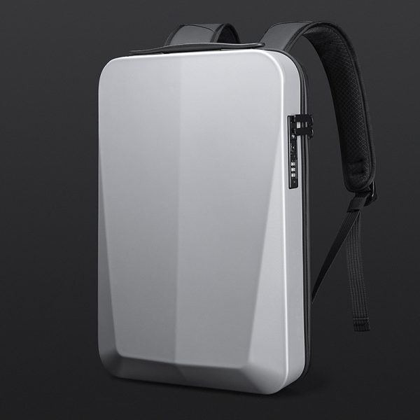 New Male Business Plastic Hard Shell Computer Backpack Waterproof - Image 5