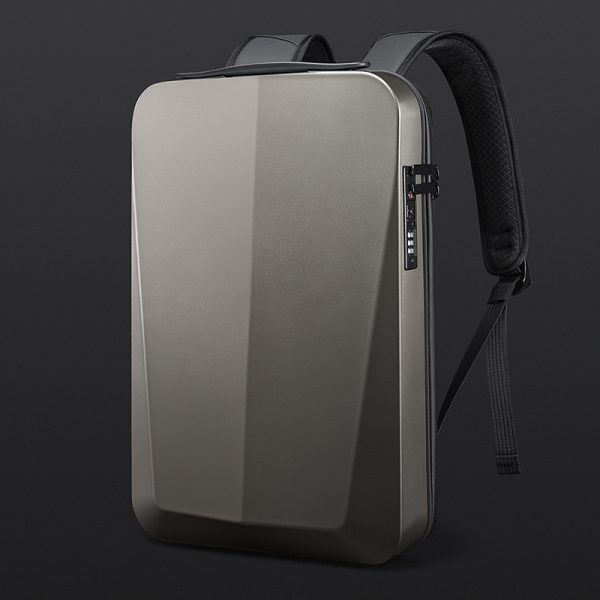 New Male Business Plastic Hard Shell Computer Backpack Waterproof - Image 6