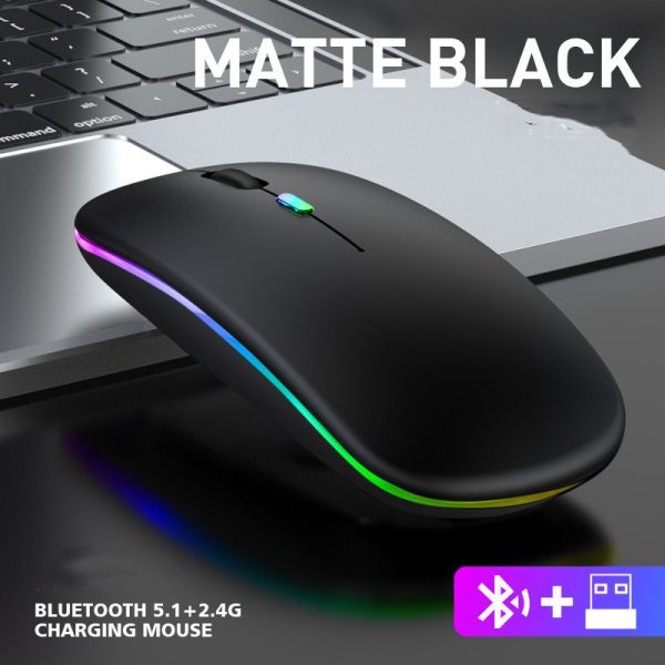 Ultra-thin Wireless Colorful Luminous Charging Mouse - Image 7