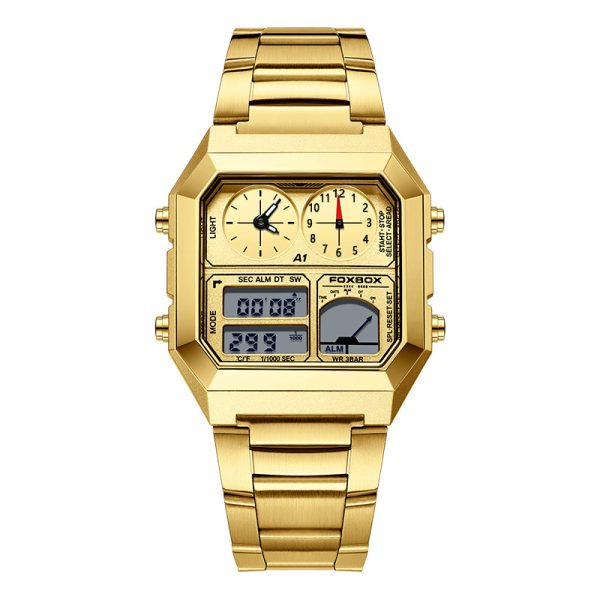 Dual Display Multifunctional Waterproof Alarm Clock Luminous Sports Chronographe Watch - Image 6