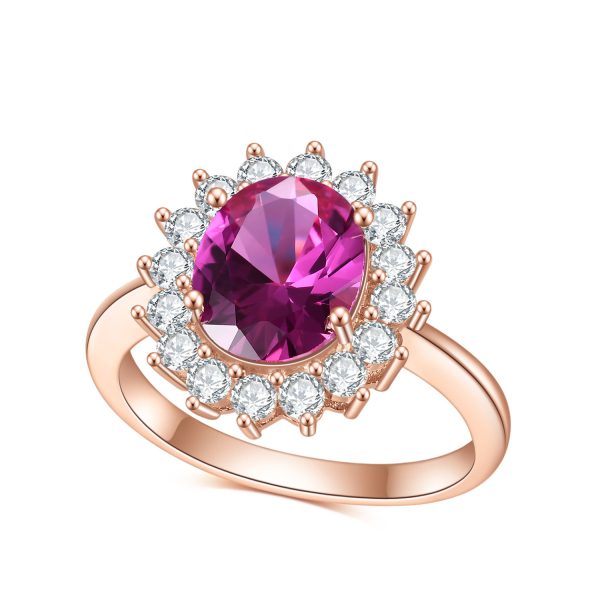 Women's Fashion Simple Ring Inlaid With Gem - Image 3