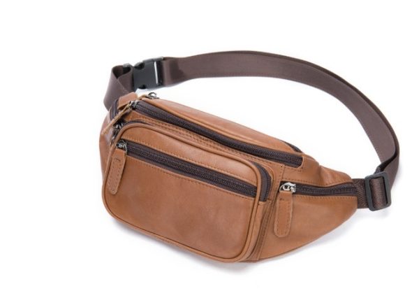 Retro Casual Men's Leather Belt Bag - Image 6