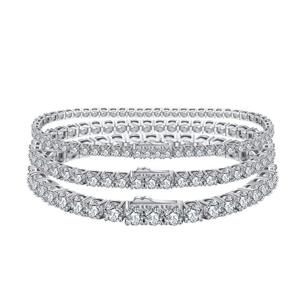S925 Sterling Silver Hair Nursing 40mm Tennis Bracelet - Image 2