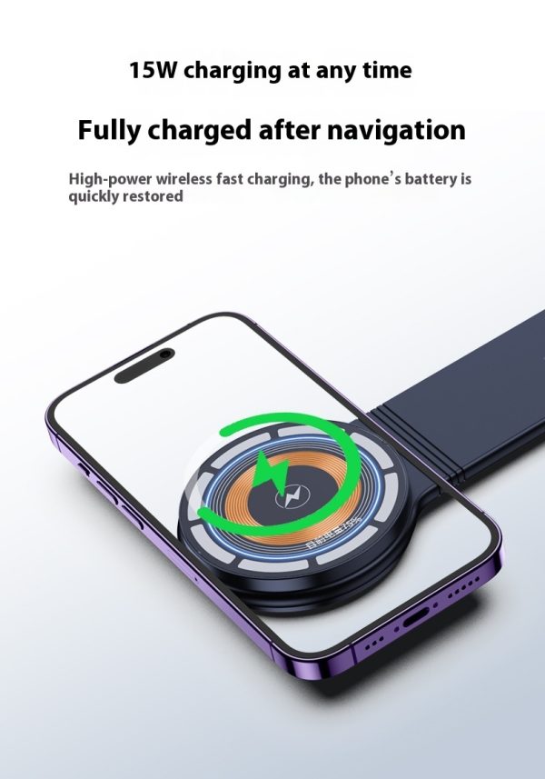 Large Screen Dashboard Bending Magnetic Suction Wireless Charger On-board Bracket - Image 10