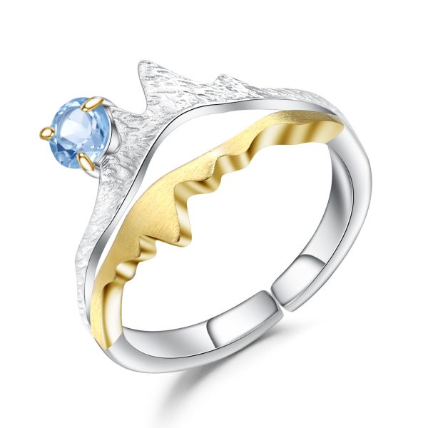Nature Wind Sun Sunrise Premium Designer Adjustable Ring - Image 5