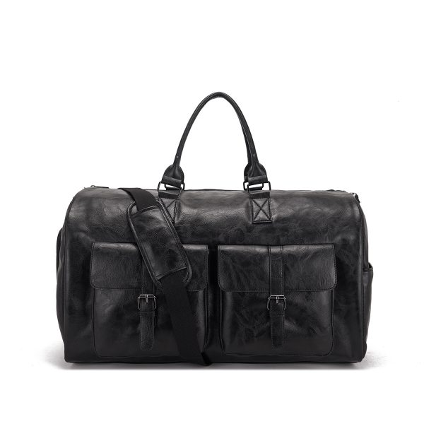 Travel Convenient Portable Garment Bag PU Leather Luggage Bag - Image 5