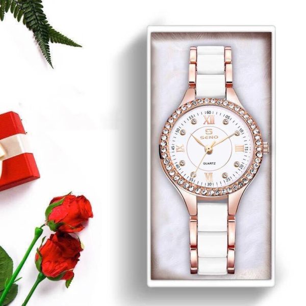 Ceramic Ladies Waterproof Bracelet Watch - Image 6