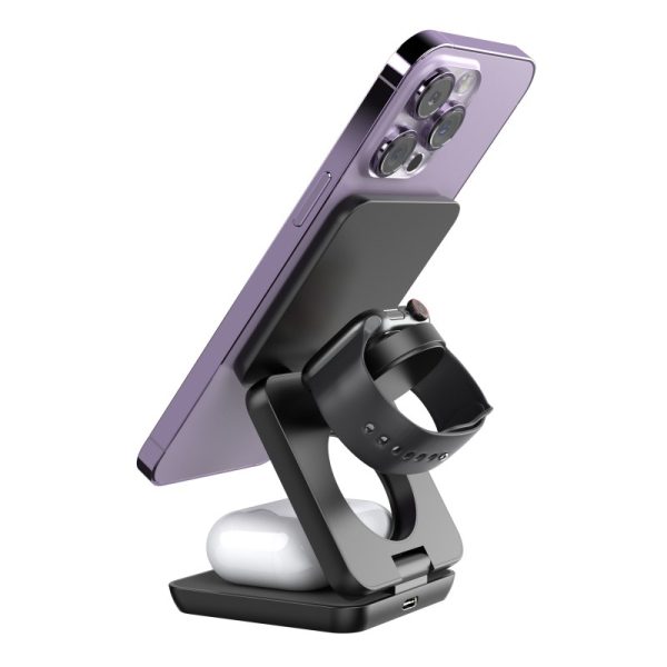 Magnetic Suction Wireless Charging And Folding Phone Holder - Image 3