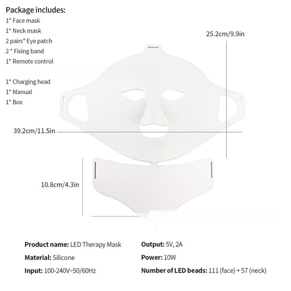 Household Beauty Silicone Mask Color Light 7 Colors Led Phototherapy Photon Skin Rejuvenation Facial Acne Removal - Image 5