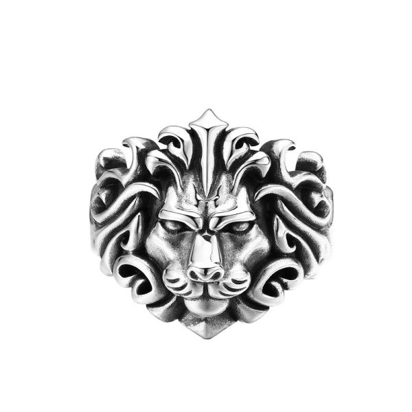 Aggressive Lion Head Vintage Fashion Ring - Image 3