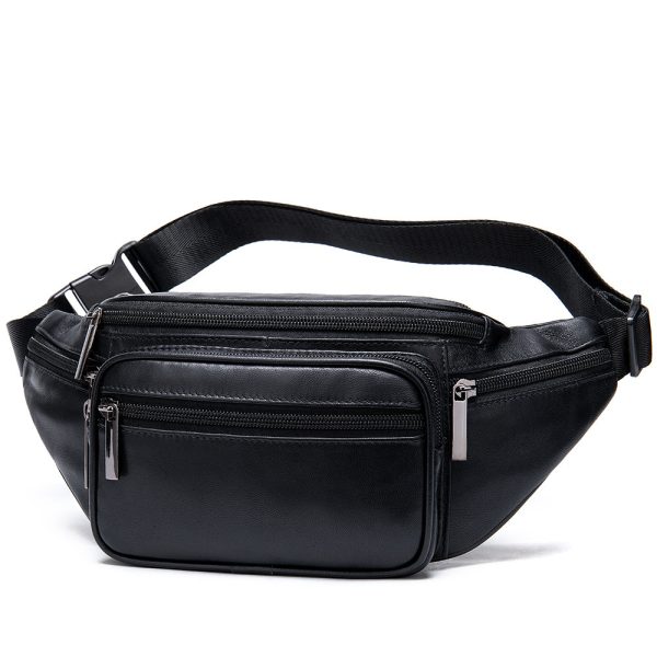 Retro Casual Men's Leather Belt Bag - Image 3