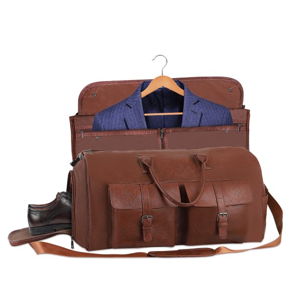 Large Capacity Men's Leather Suit Storage Bag - Image 6