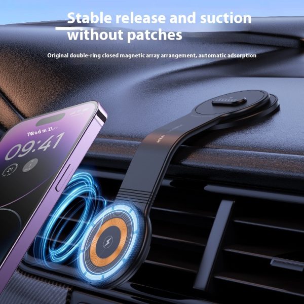 Large Screen Dashboard Bending Magnetic Suction Wireless Charger On-board Bracket - Image 2