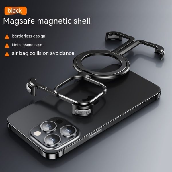 Metal Airbag Anti-fall Shell Phone Case Protective Shock Absorption Aerospace Grade Aluminum Holder Cover - Image 2
