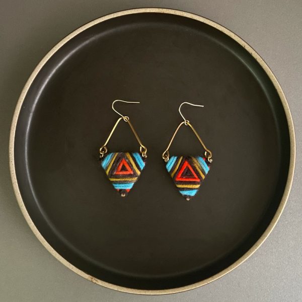 Earrings High-end Designer Niche Contrasting Color Earrings Ear Clips - Image 4