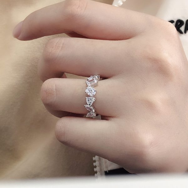 Versatile Shaped Small Row Diamond Ring - Image 4