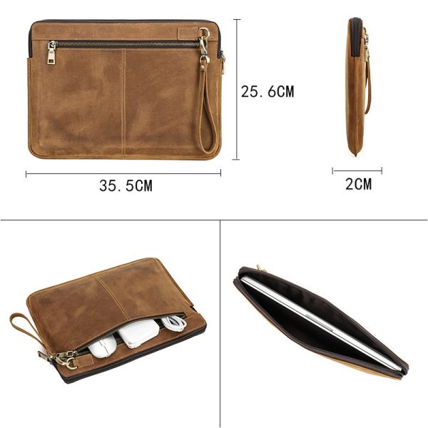 New Protective Case Crazy Horse Leather Notebook Computer Liner Bag - Image 7