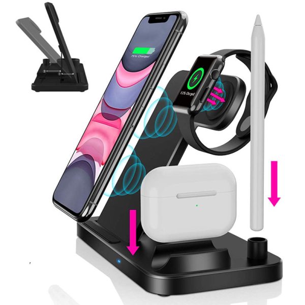 Quick-charge 15w Folding 4-in-1 Wireless Charger - Image 2