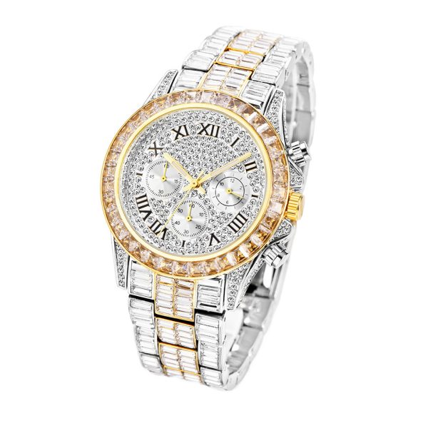 Three Eyes Rainbow Diamond Quartz Watch - Image 10